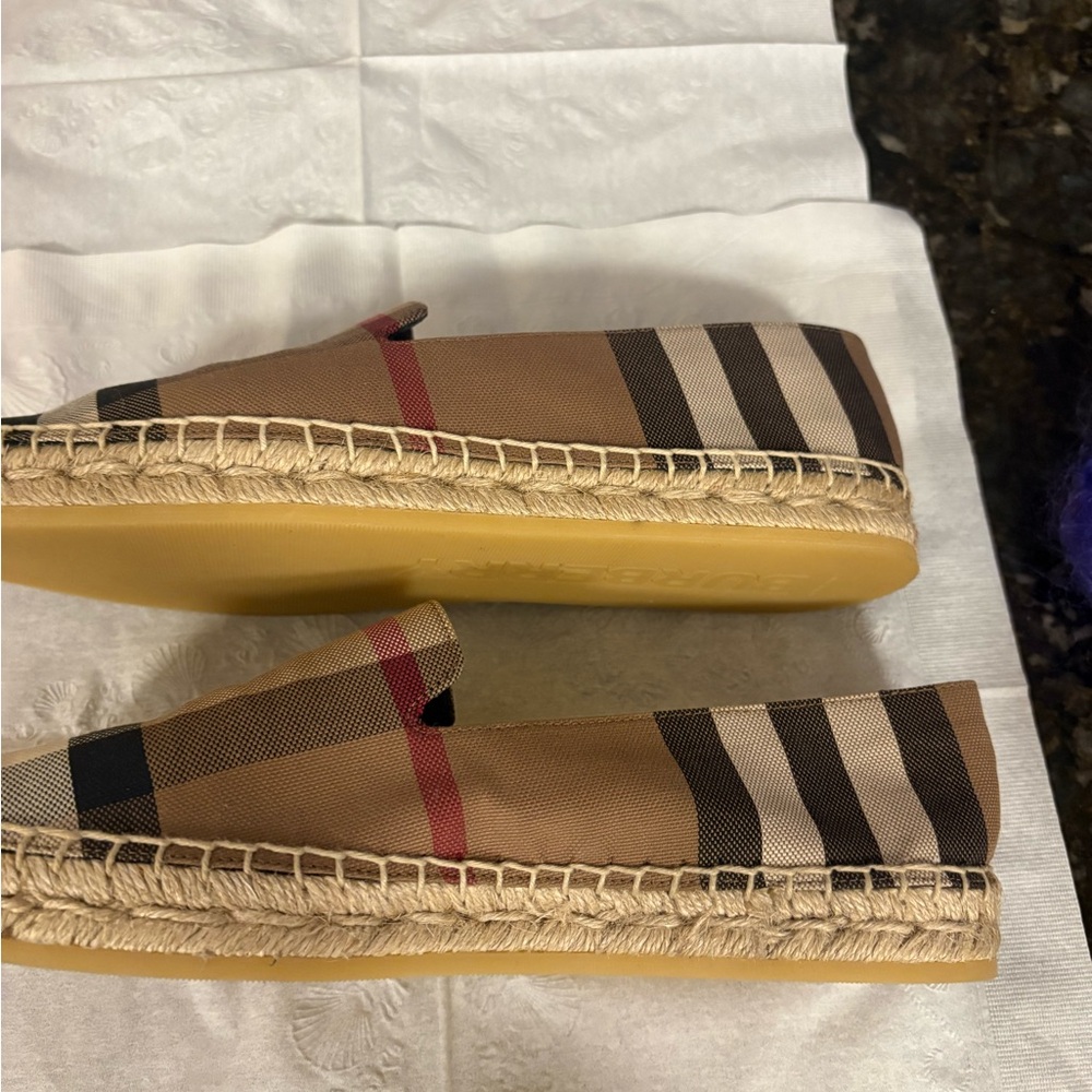 Burberry Women's Check Espadrilles - Brown, Black, and Red - Picture 3 of 6